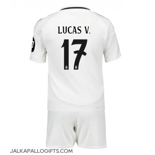 Real Madrid Lucas Vazquez #17 Koti Peliasu Lasten 2024-25 Lyhythihainen (+ Lyhyet housut)